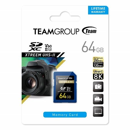 USB memorije i Memorijske kartice - TEAM GROUP 64GB SDXC XTREEM UHS-II U3 V60 UP TO 250 MB/s - Avalon ltd